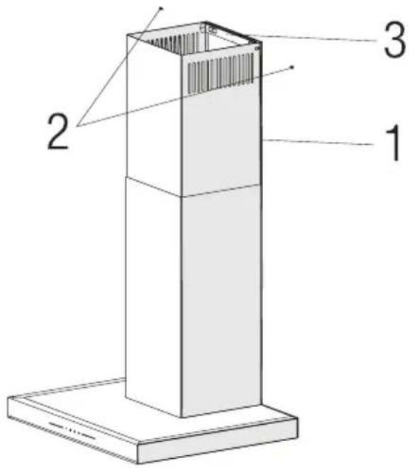 BEKO BHCB93640BH - Installation of the Hood to the Chimney - 1