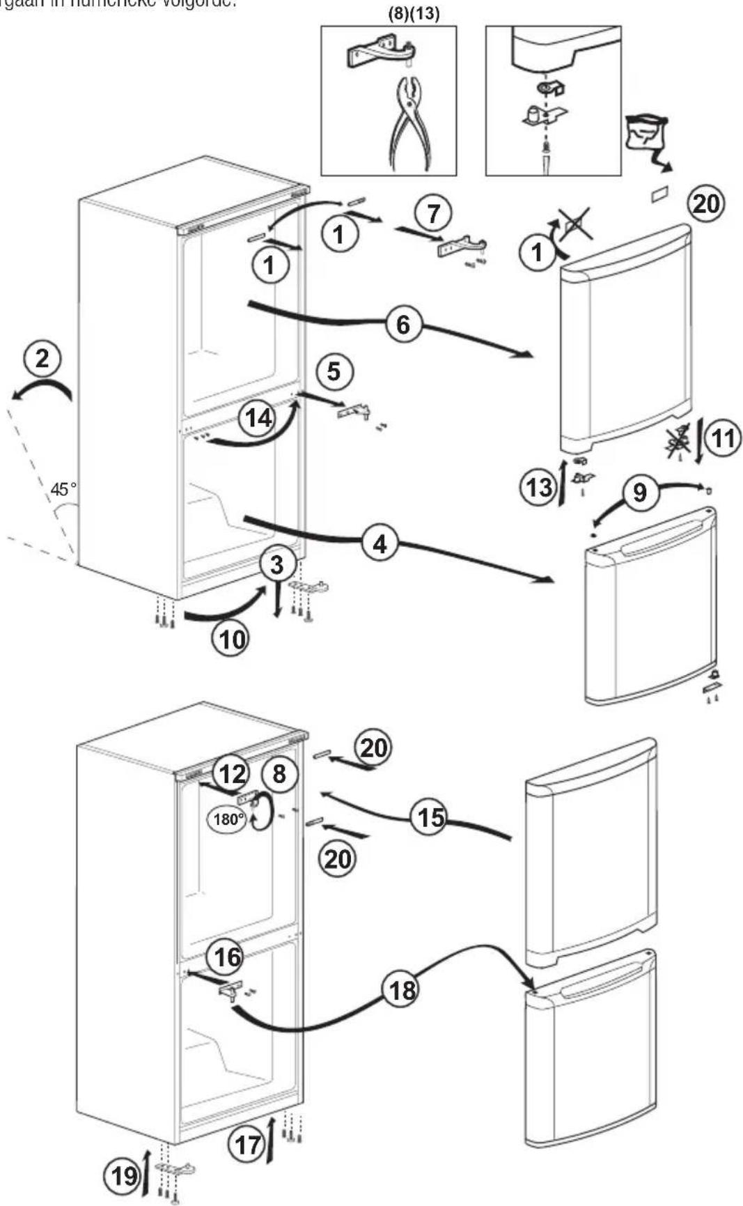BEKO KG560E50ZXPCHN - De deuren omkeren - 3