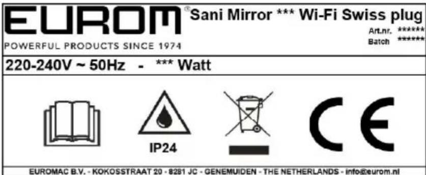 Eurom Sani 400 Mirror Wifi - Identificatie - 2