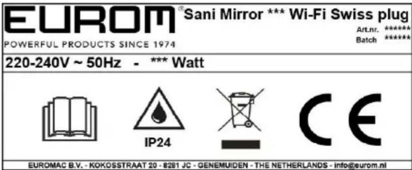 Eurom Sani 400 Mirror Wifi - Identificare - 2