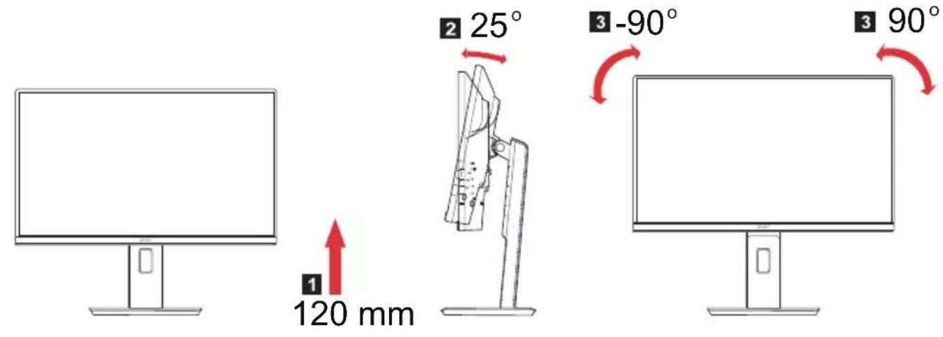 ACER BR247Y - Réglage de la position de l'écran - 3