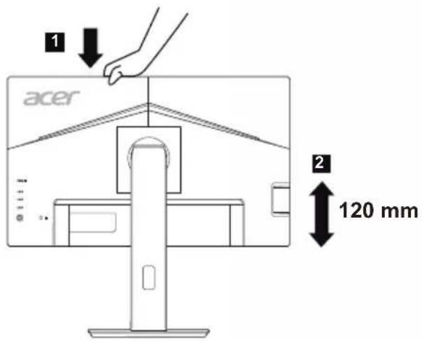 ACER BR247Y - Réglage de la position de l'écran - 2