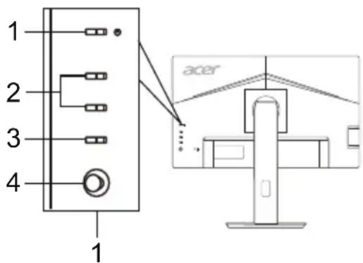 ACER B247YA - Controlli esterni - 2