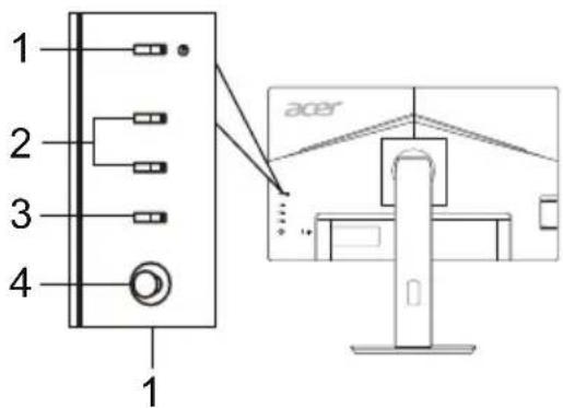 ACER B247YA - 将显示器连接至电脑 - 2