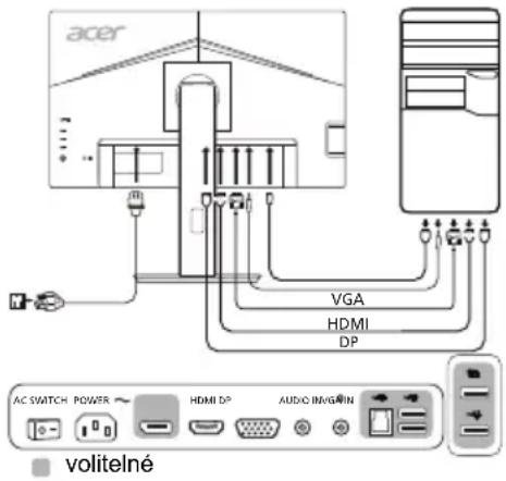 ACER B247YA - Externí ovládací prvky - 1