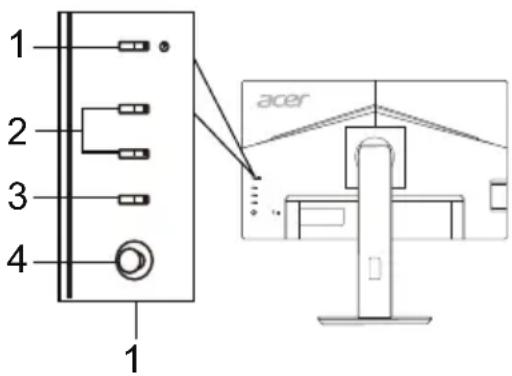 ACER B247YA - Ārējās vadīklas - 1