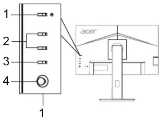 ACER B247YA - Εξωτερικά στοιχεία ελέγχου - 2
