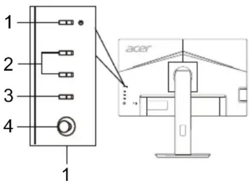 ACER B247YA - Externí ovládací prvky - 2