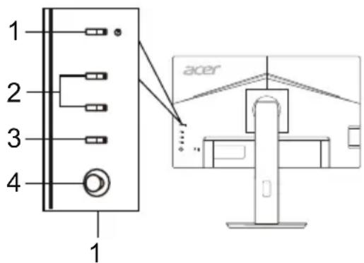 ACER B247YA - Externe Bedienelemente - 2