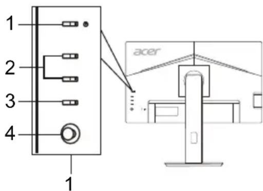 ACER B247YA - Controles externos - 2