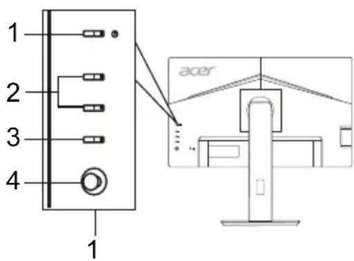 ACER B247YA - Controles externos - 2
