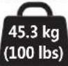 Secura QLL23 - 您的电视机连同附件的重量超过 45.3 kg (100 lbs) 吗? - 1