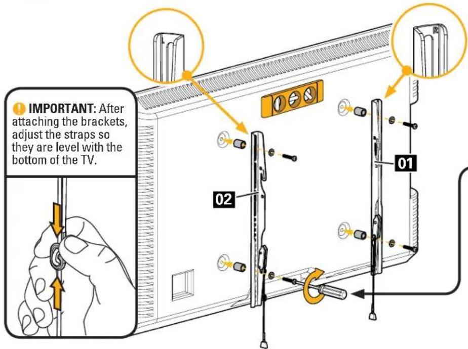 Secura QLL23 - Attach TV Brackets - 2