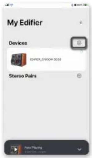 EDIFIER S1000W - Añadir disposativo 2. Seleectione el disposativo - 1