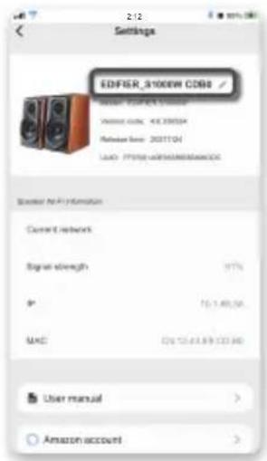 EDIFIER S1000W - Clique no botão configuraçao para acessar a interface de configuraçao - 1