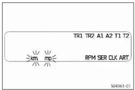 TR1 TR2 A1 A2 T1 T2 km mp RPM SER CLK ART S04361-01