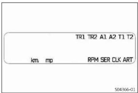 TR1 TR2 A1 A2 T1 T2 km mp RPM SER CLK ART 504366-01