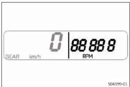 GEAR km/h 0 88 88 8 RPM S04399-01