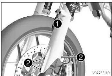 GasGas SM 700 (2022) - Déposer la protection de fourche - 1