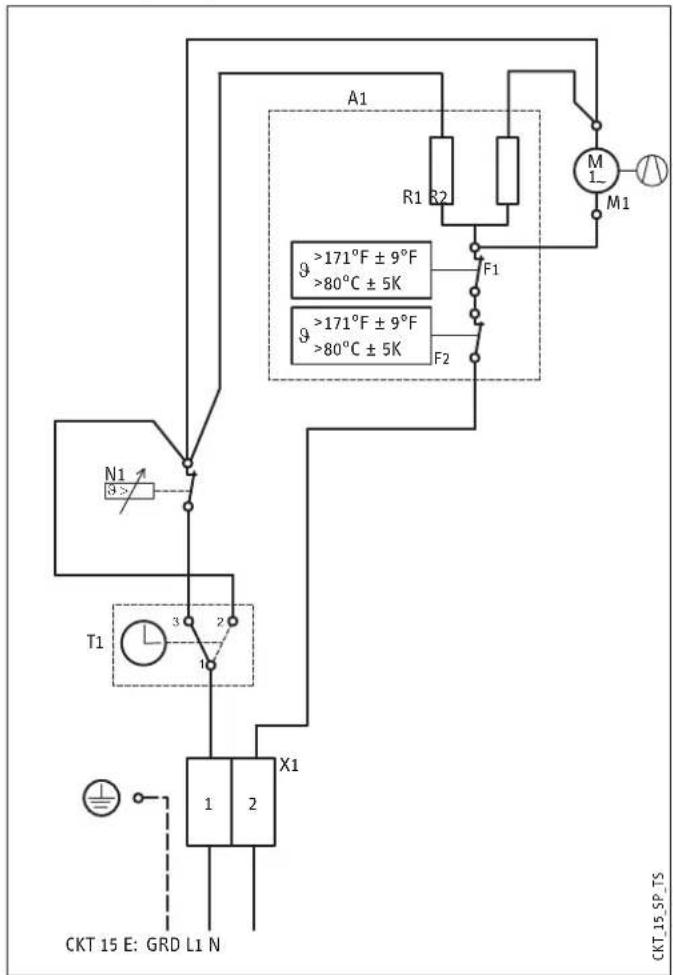 STIEBEL ELTRON CK 15E - Wiring diagram CK 15 E - 2