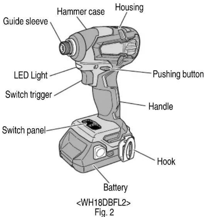 HiKOKI WH18DBFL2 - Cordless Impact Driver (WH18DBFL2) - 1
