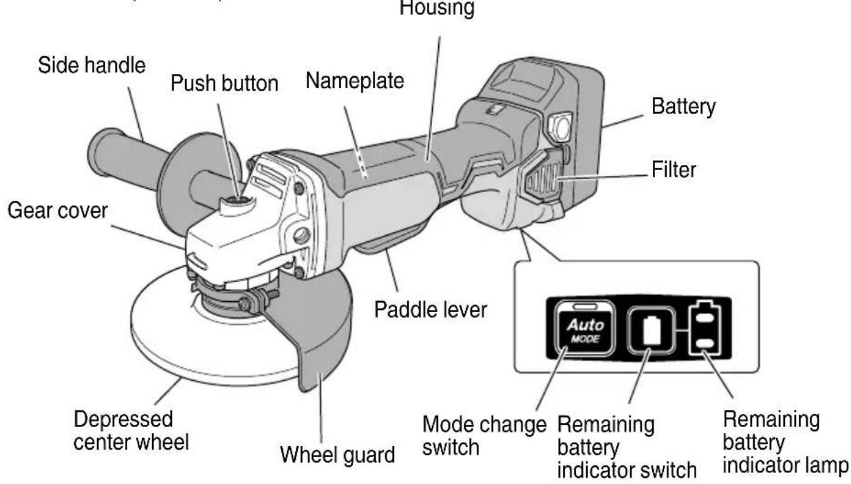 HiKOKI G18DBAL - Cordless Disc Grinder (G18DBAL) - 1