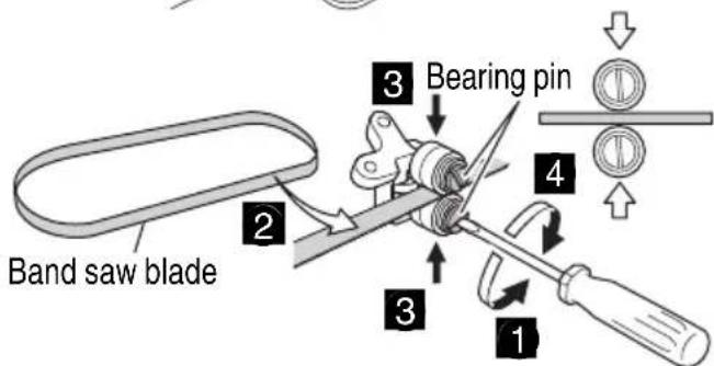 HiKOKI CB18DBL - Inspection of band saw blade guide rollers and adjustment of gaps (Fig. 17) - 4