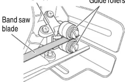 HiKOKI CB18DBL - Inspection of band saw blade back ball bearing supports (Fig. 16) - 1