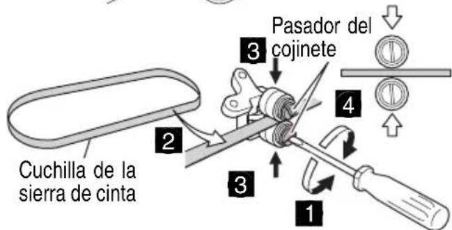 HiKOKI CB18DBL - Inspección de los rodillos guía de la cuchilla de la sierra de cinta y ajuste de separaciones (Fig. 17) - 4