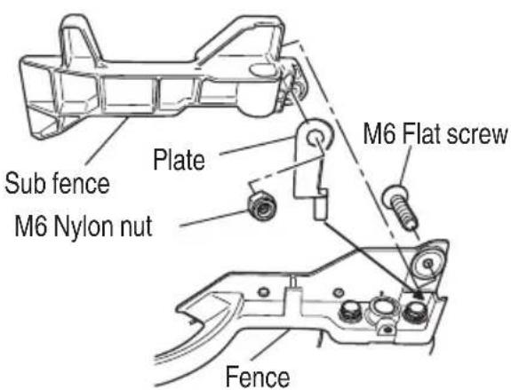 HiKOKI C1810DFA - Install the sub fence - 1