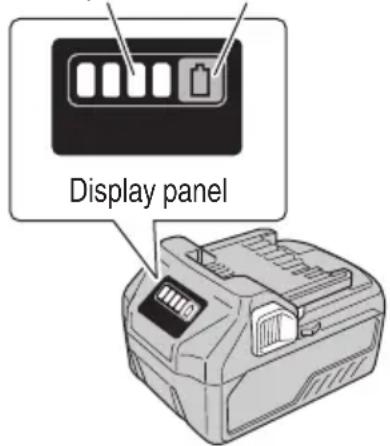 HiKOKI C1810DFA - About Remaining Battery Indicator on Battery - 1