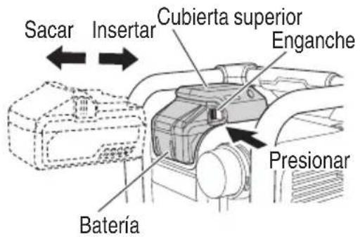Sacar Insertar Cubierta superior Enganche Presionar Batería