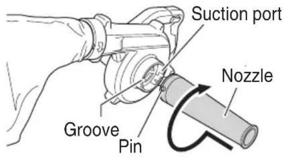 HiKOKI RB18DC - Mounting the Nozzle - 1