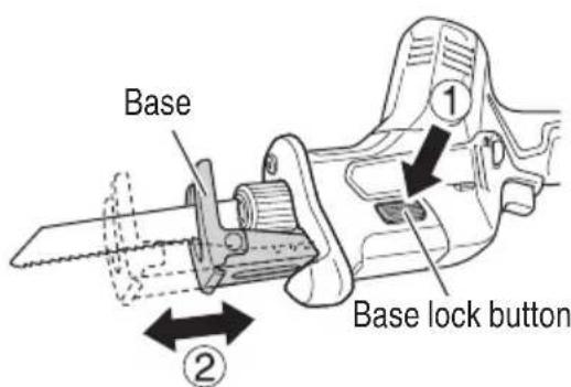HiKOKI CR18DA - Adjusting the base - 1