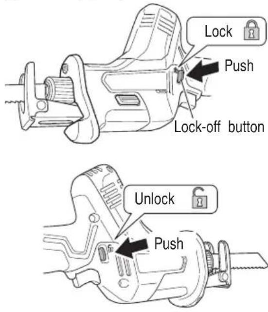 HiKOKI CR18DA - Lock-off button - 1
