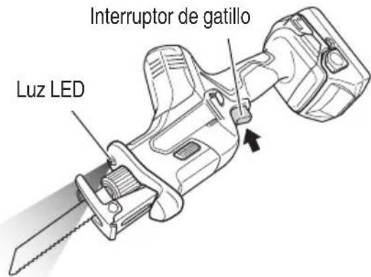 HiKOKI CR18DA - Cómo utilizar la luz LED - 1