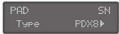 ROLAND V-Drums TD-02 - Utilisez les boutons [A] [B] pour selectionner « PAD » et appuyez sur le bouton [ENTER]. - 1