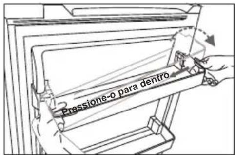 HISENSE RB224D4BDF - Remover e instalar a prateleira da porta - 2