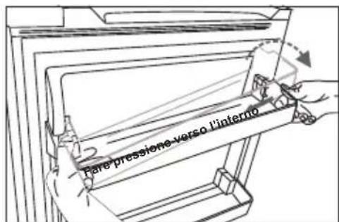 HISENSE RB224D4BDF - Rimuovere e collocare il ripiano della porta - 2