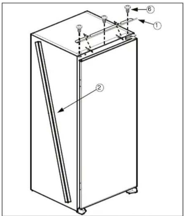 HOTPOINT H55RM 1110 W 1 - Installation instructions and door reversibility for versions with Rail hinges - 3