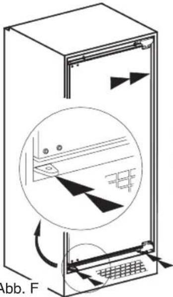 HOTPOINT H55RM 1110 W 1 - Installationsanleitungen für Produkte mit Hettich-Scharnieren - 5
