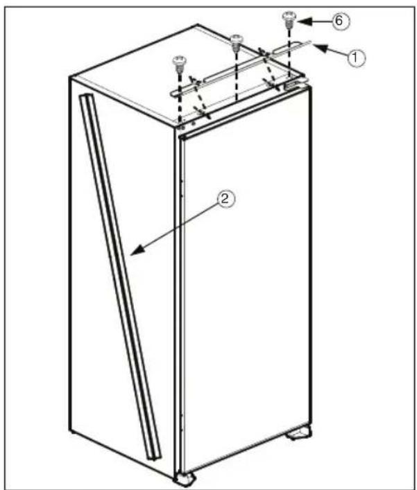 HOTPOINT H55RM 1110 W 1 - Installationsanleitung und Türanschlagwechsel für Ausführungen mit Schiene und Scharnieren - 2