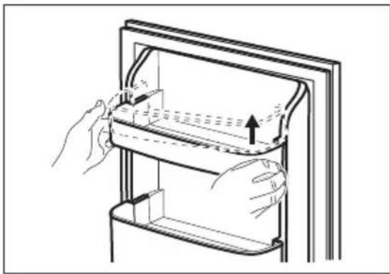 ELECTROLUX RCTF33/19C - Removing and installing the door shelf - 1