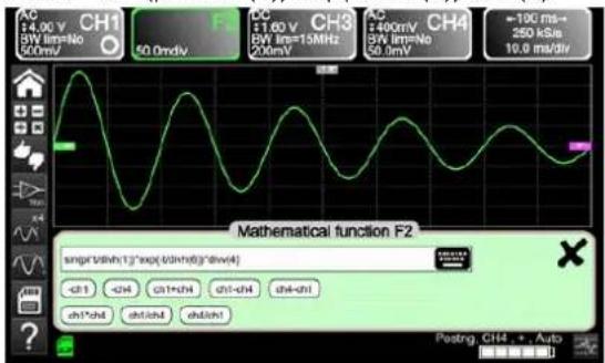 METRIX ScopiX IV OX9062 - Fonction MATHEMATIQUE, à partir de l'écran - 3