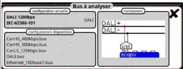 METRIX ScopiX IV OX9062 - Choix du bus à analyser - 2