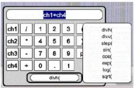 METRIX ScopiX IV OX9062 - Fonction MATHEMATIQUE, à partir de l'écran - 4