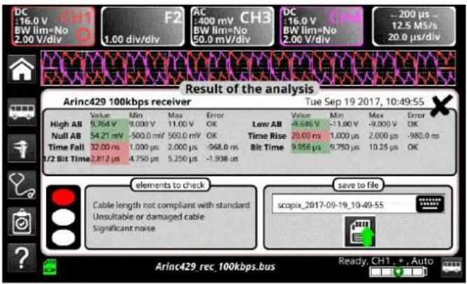METRIX ScopiX IV OX9062 - Mesures (ARINC 429) - 1