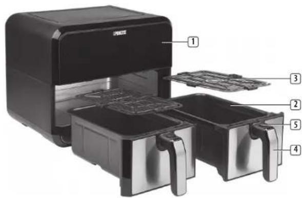 PRINCESS Double Basket Aerofryer 182074 - PRINCESS - 1