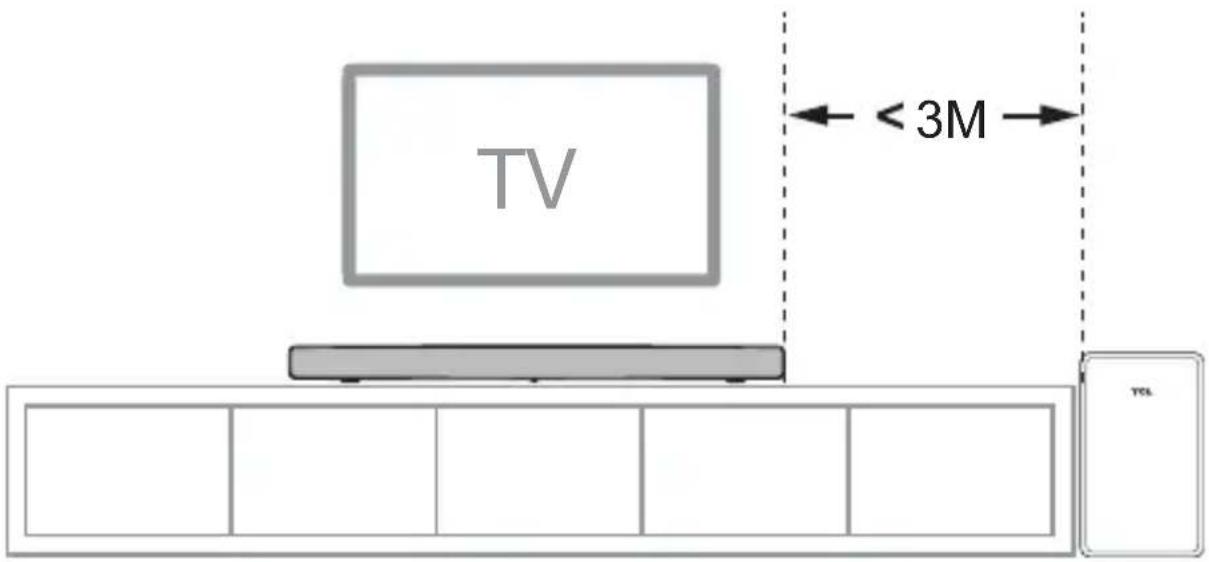 TCL P733W - Positionnez votre barre de son et votre caisson de basses - 1