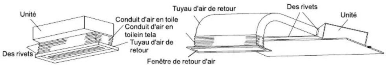 TCL M24D1W0 - Installation du tuyau de retour d'air - 1